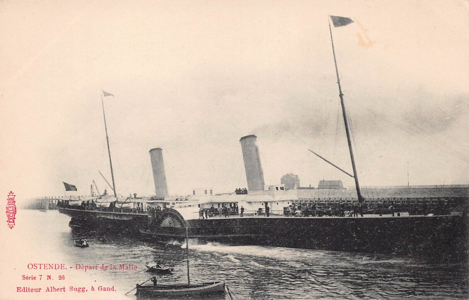 Liverpool North Wales Steamship St Tudno Ship Steamer Malta Harbor Postcard D5