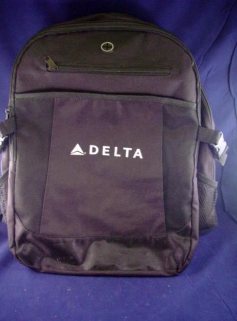 Official Delta Airlines Black Backpack Employee Travel Bag (EX+)