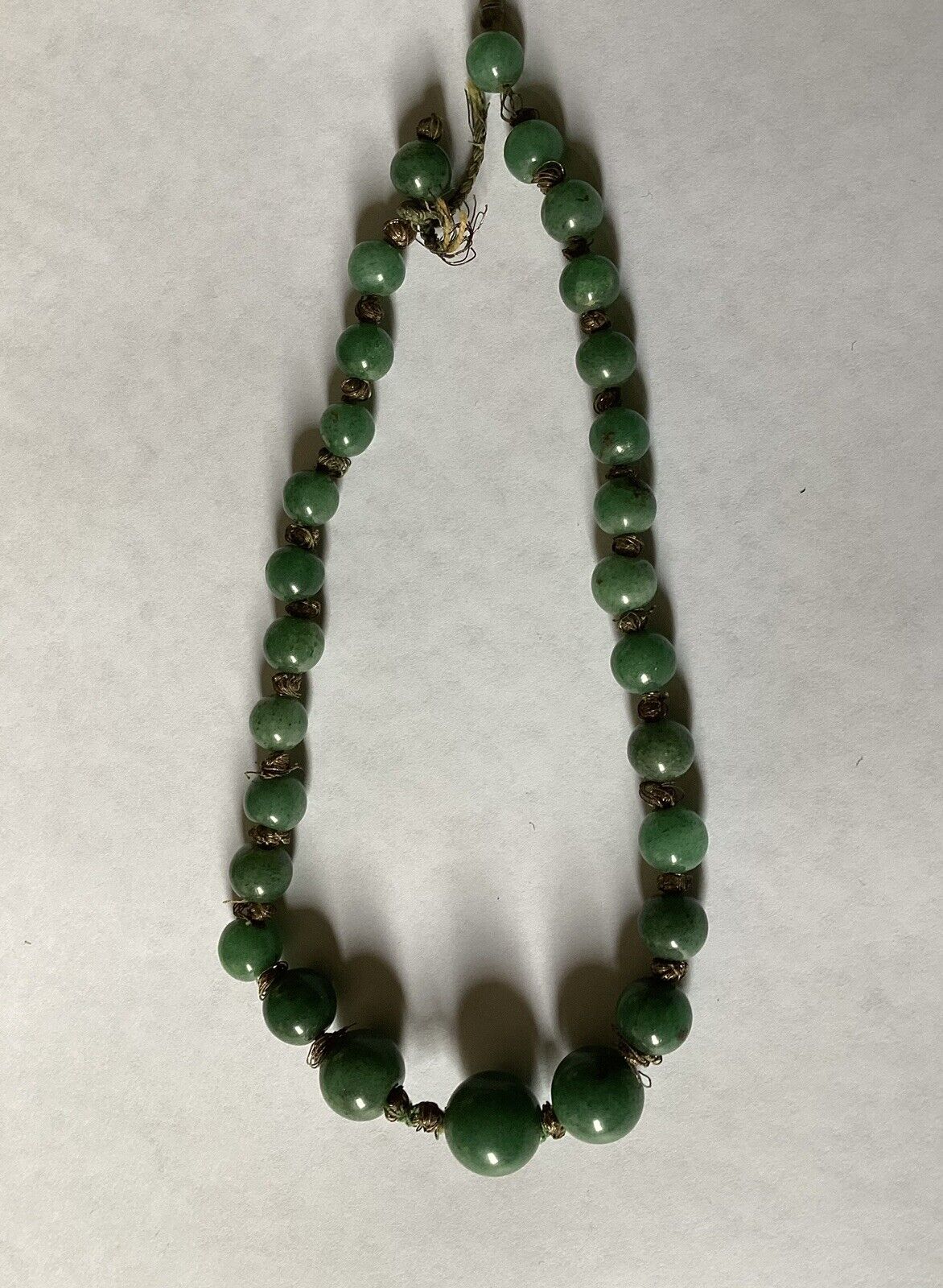Vintage Chinese Green Jade Necklace