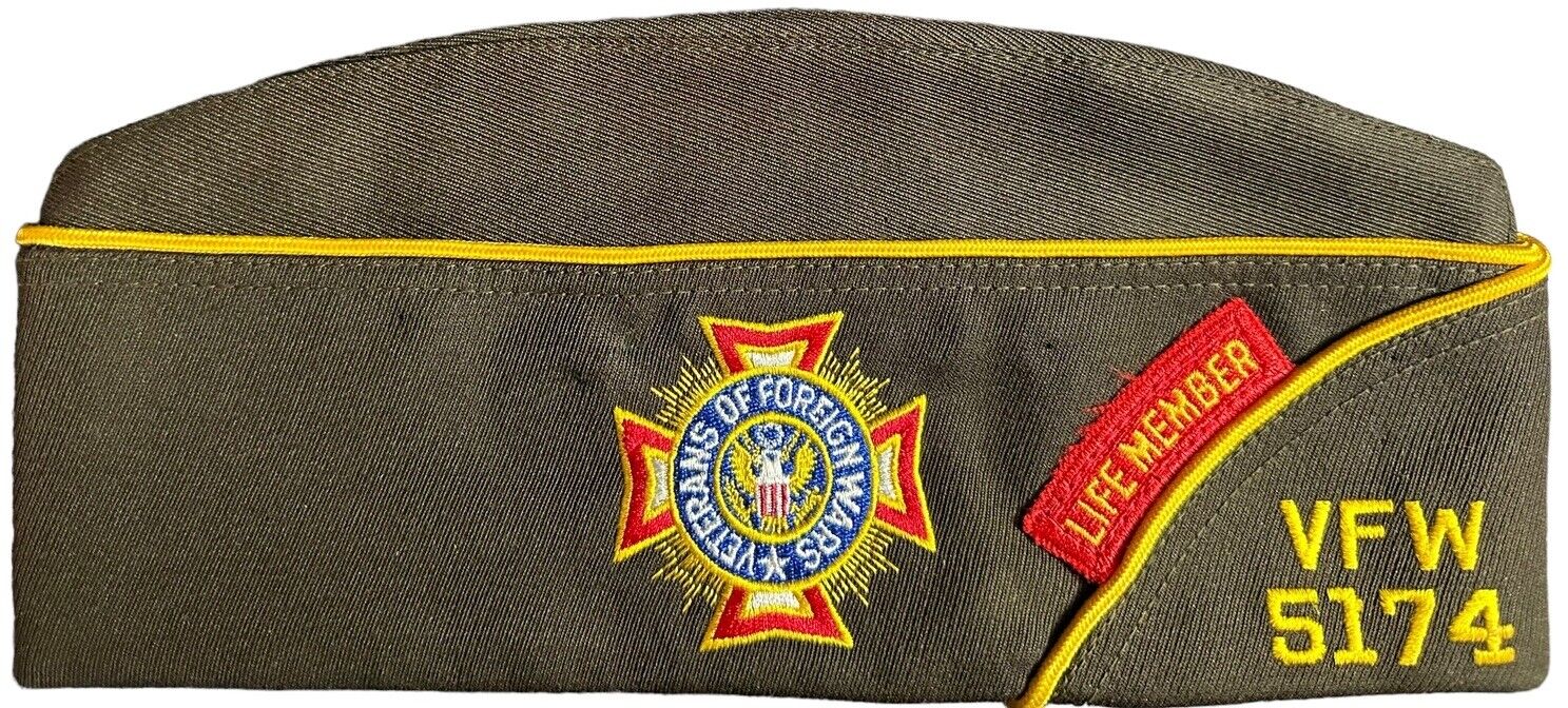 VFW 5174 Veterans Of Foreign Wars Life Member Hat Post Quartermaster Louisiana
