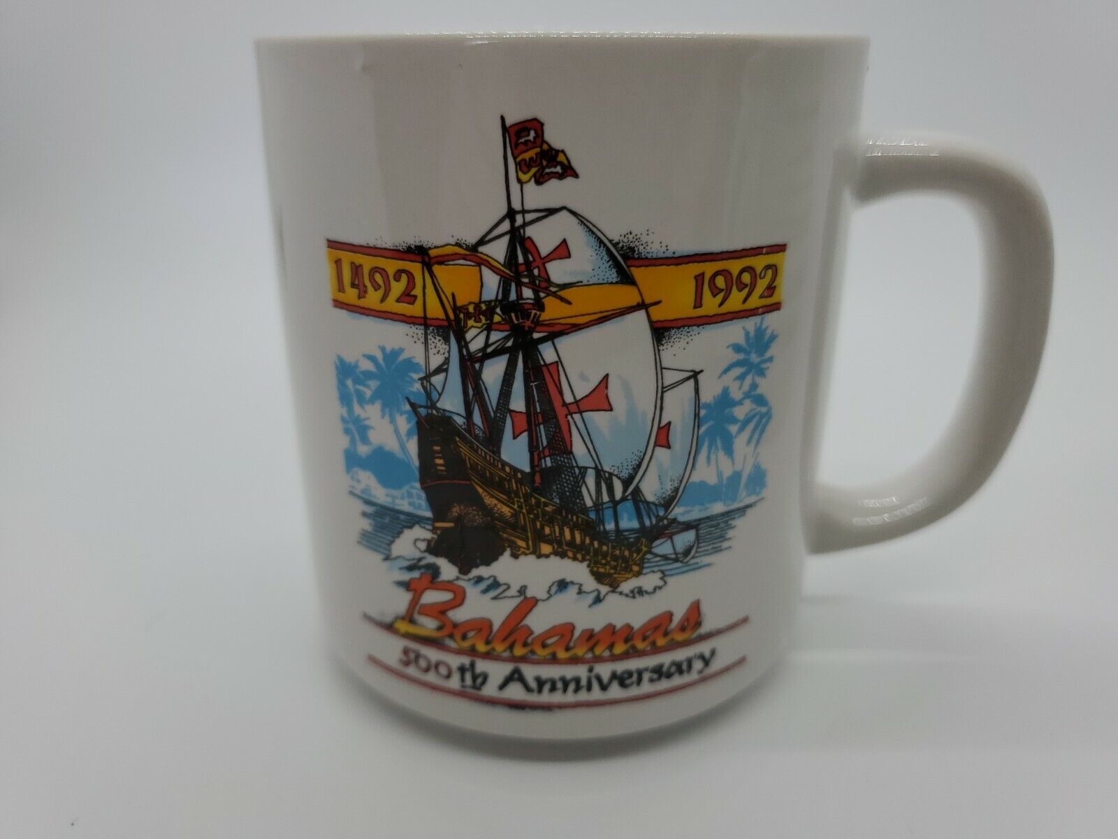Vintage Bahamas Coffee Cup Mug 500th Anniversary 1492-1992