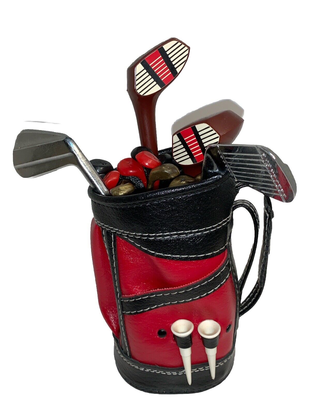 Vintage Golf Bag Bar Cocktail Drink Mixing Tool Set-(4 Pc+13 Golf Club Stirrers)