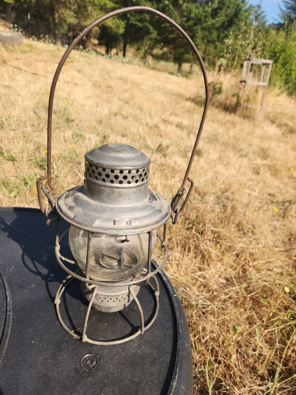 Vintage 1942 Adams & Westlake Co. Railroad Lantern Adlake Kero CNX Globe
