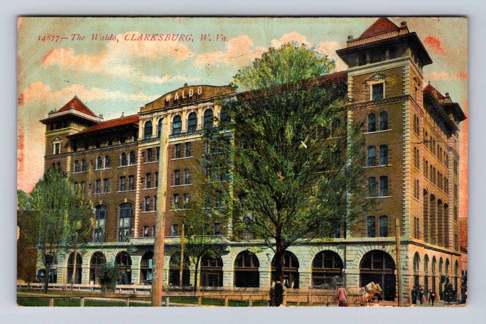 Clarksburg WV-West Virginia, The Waldo, Advertisement, Vintage c1908 Postcard