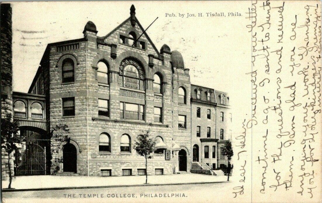 1909. PHILADELPHIA,PA. TEMPLE COLLEGE. PUB BY JOS. TISDALL. POSTCARD GG13