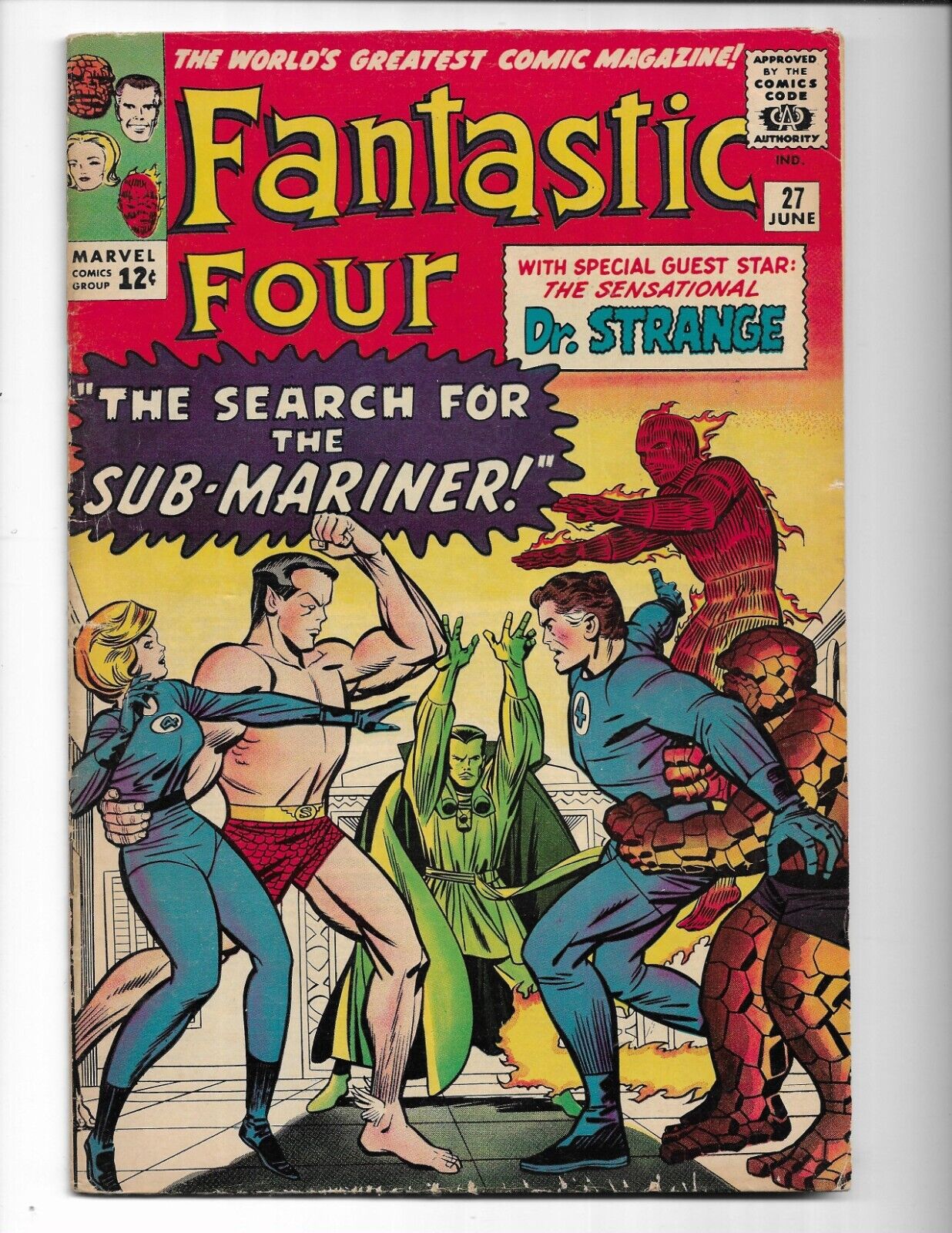 Fantastic Four 27 1964 Marvel Comics VG 4.0 1st X-Over Dr. Strange Namor