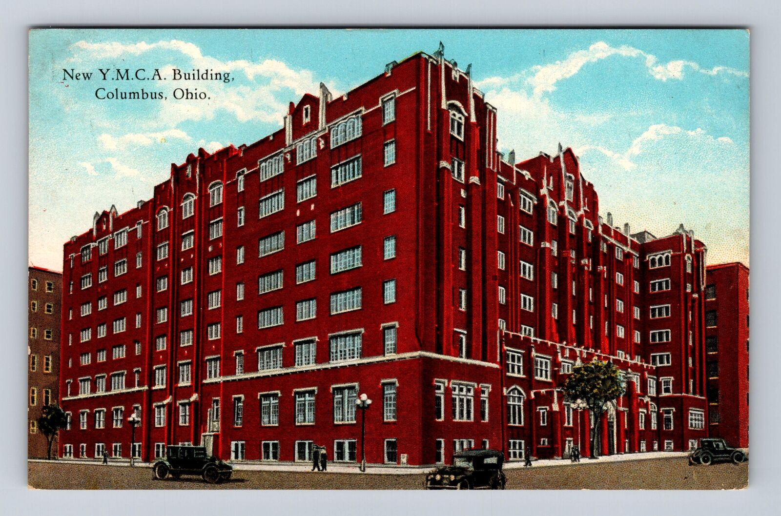 Columbus OH-Ohio, New YMCA Building, Advertisement, Antique, Vintage PC Postcard