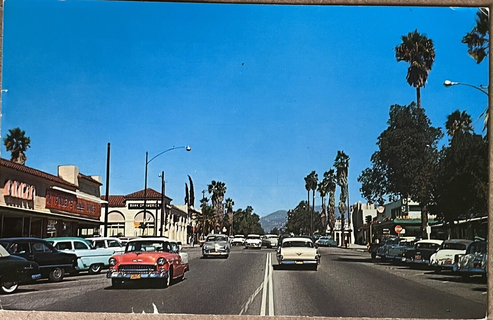 Fontana California Sierra Avenue Postcard c1950