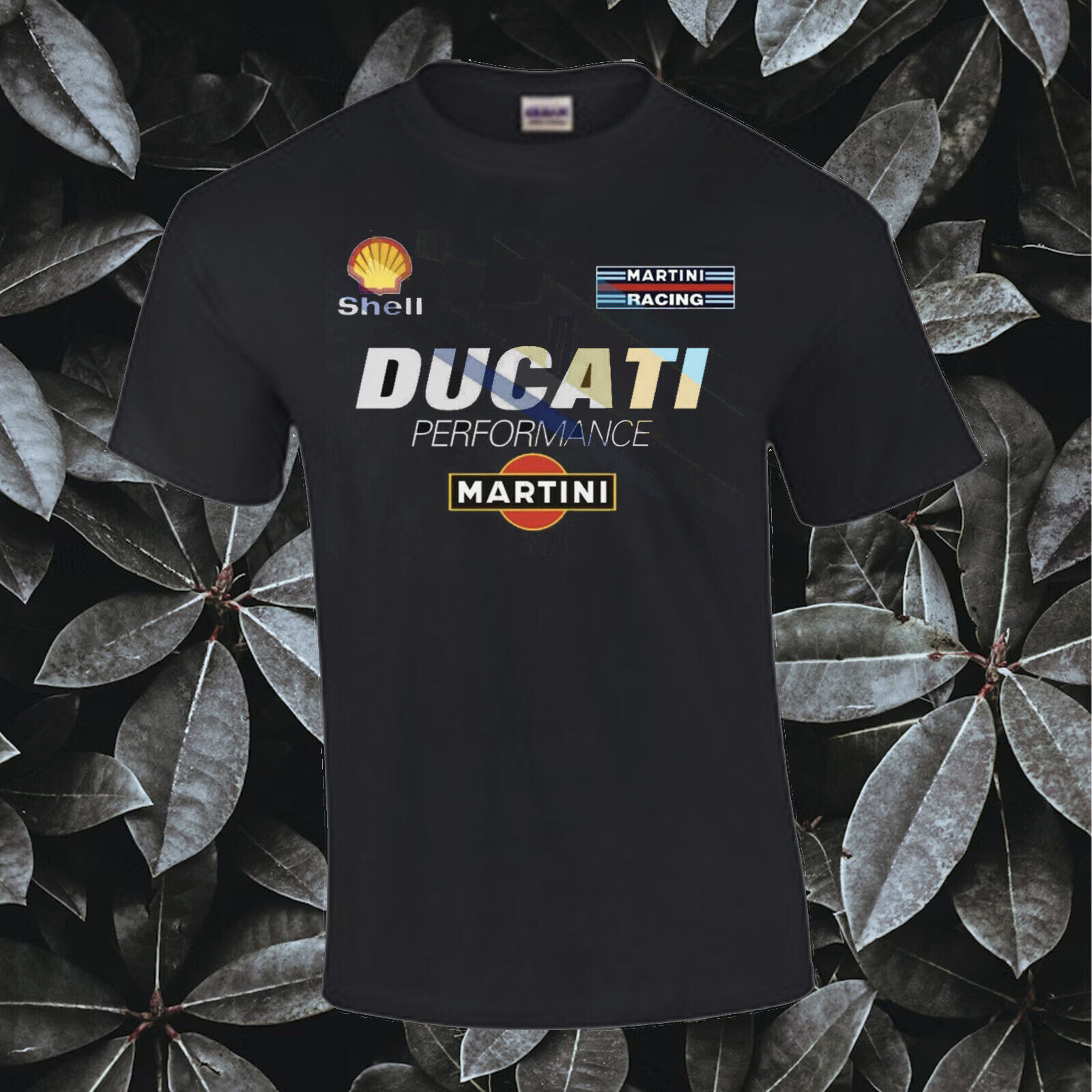 DUCATI PERFORMANCE MARTINI SHELL MOTORCYCLE SPORT RACING FUNNY T-SHIRT LIMITED