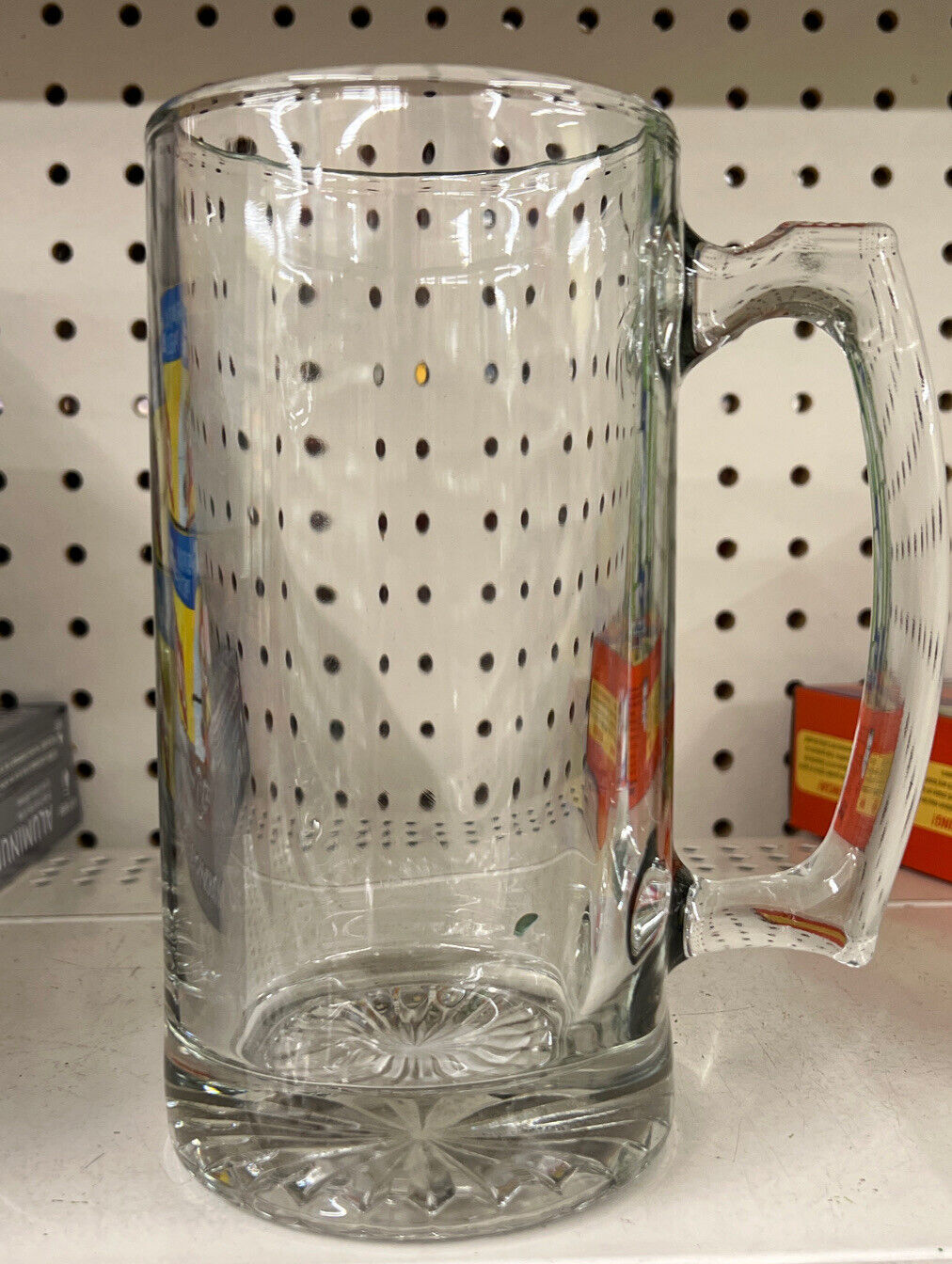 Glass Mug w/ Handle ~ Extra Large Heavy  ~ 26.5 Oz