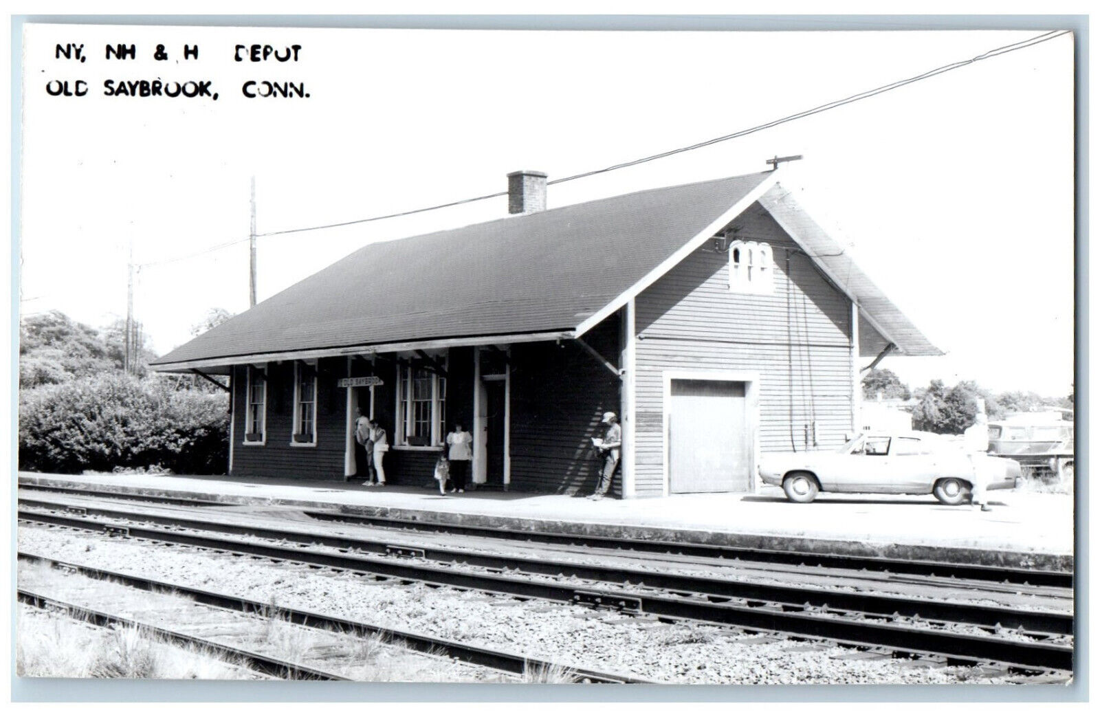 Old Saybrook Connecticut CT Postcard NY,NH & H Depot c1970's Vintage RPPC Photo