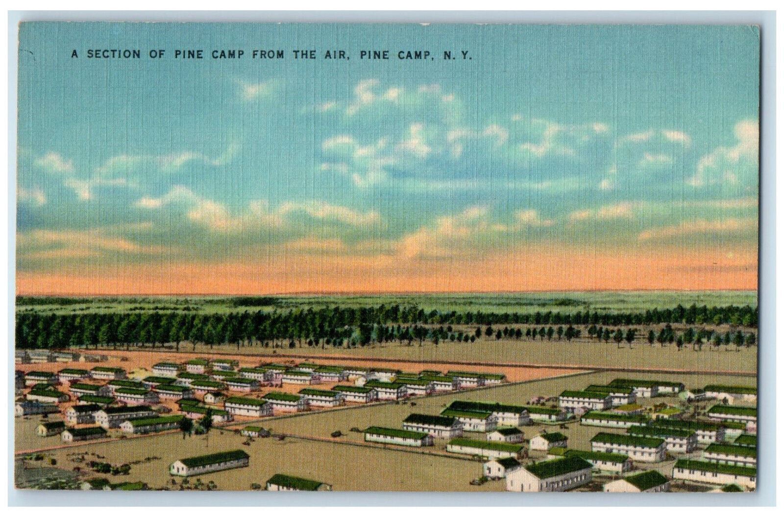 c1940's A Section of Pine Camp From The Air Pine Camp New York NY Postcard