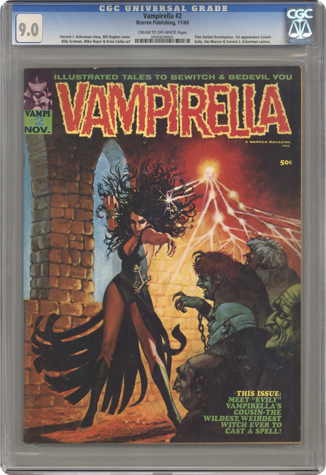 Vampirella #2 CGC 9.0 1969 0045639002 1st app. Evily, Draculina