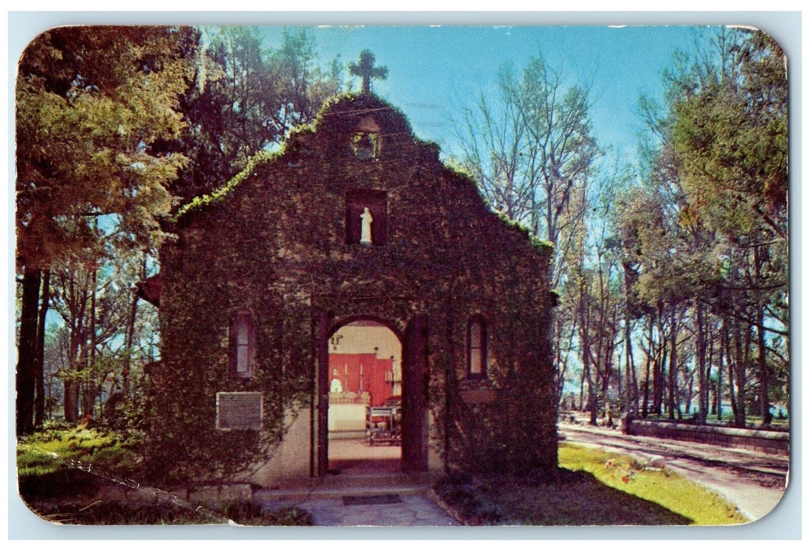 c1960s La Leche Shrine San Marco Avenue St. Augustine Florida FL Posted Postcard