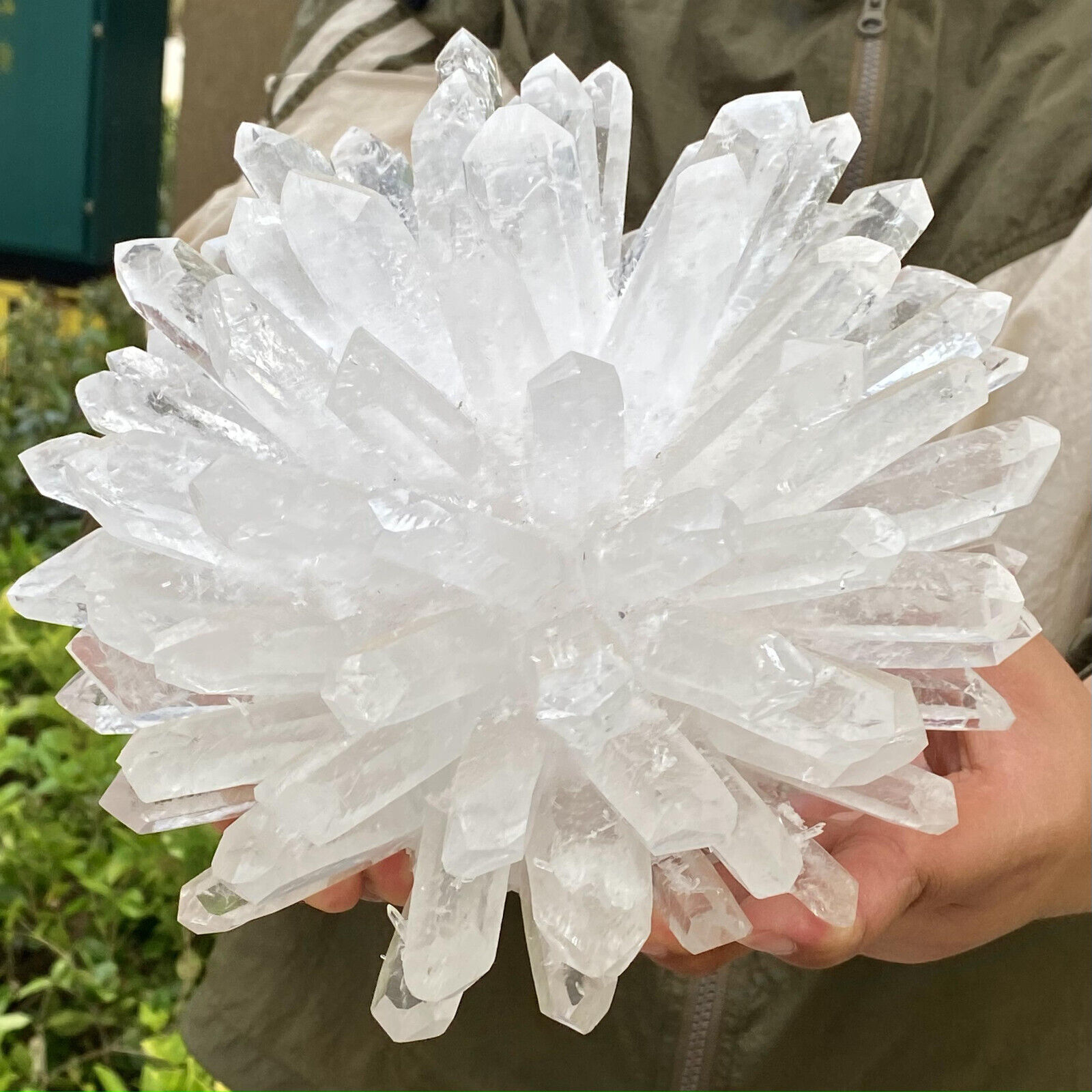11.28LB Natural White Crystal Cluster Flower Shape Mineral Specimen -