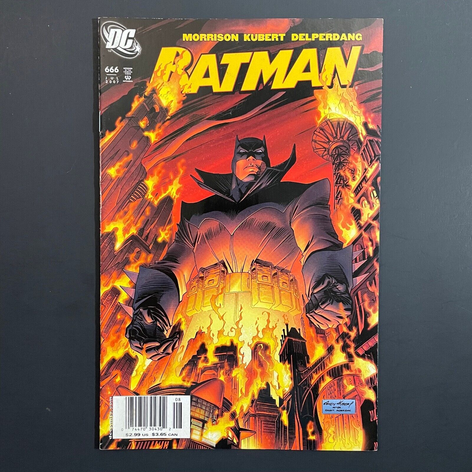 Batman 666 NEWSSTAND 1st Pyg DC 2007 Grant Morrison comic book Damian Wayne