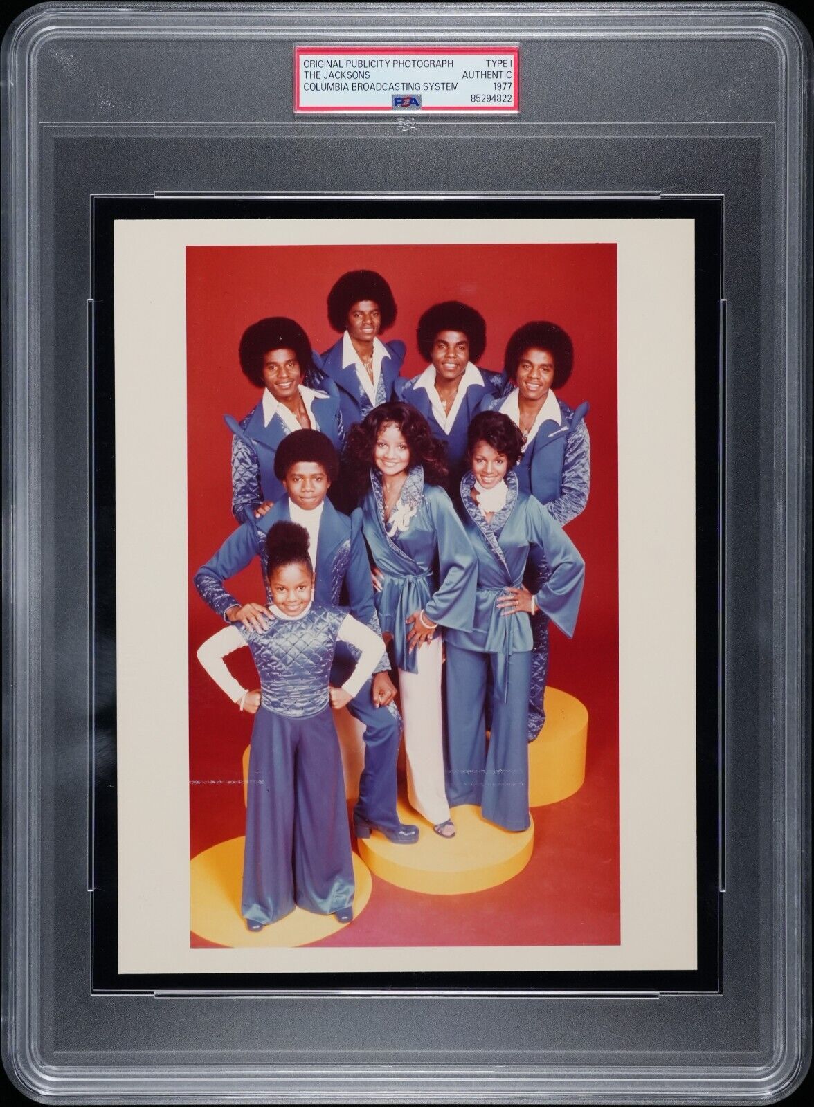 The Jacksons Michael Jackson Janet 1977 PSA Type 1 Original Publicity Photo CBS
