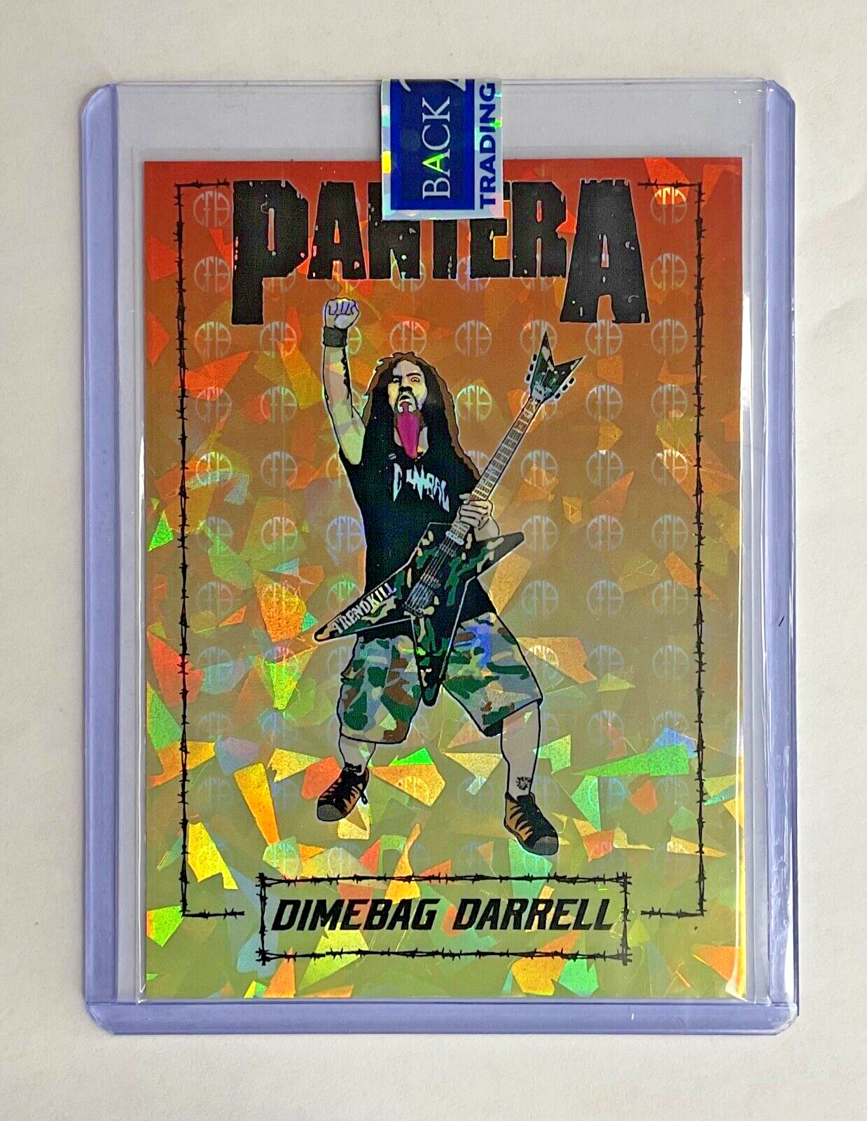 2024 Back 2 Back Trading Pantera Dimebag Darrell Cracked Ice Custom Art Card
