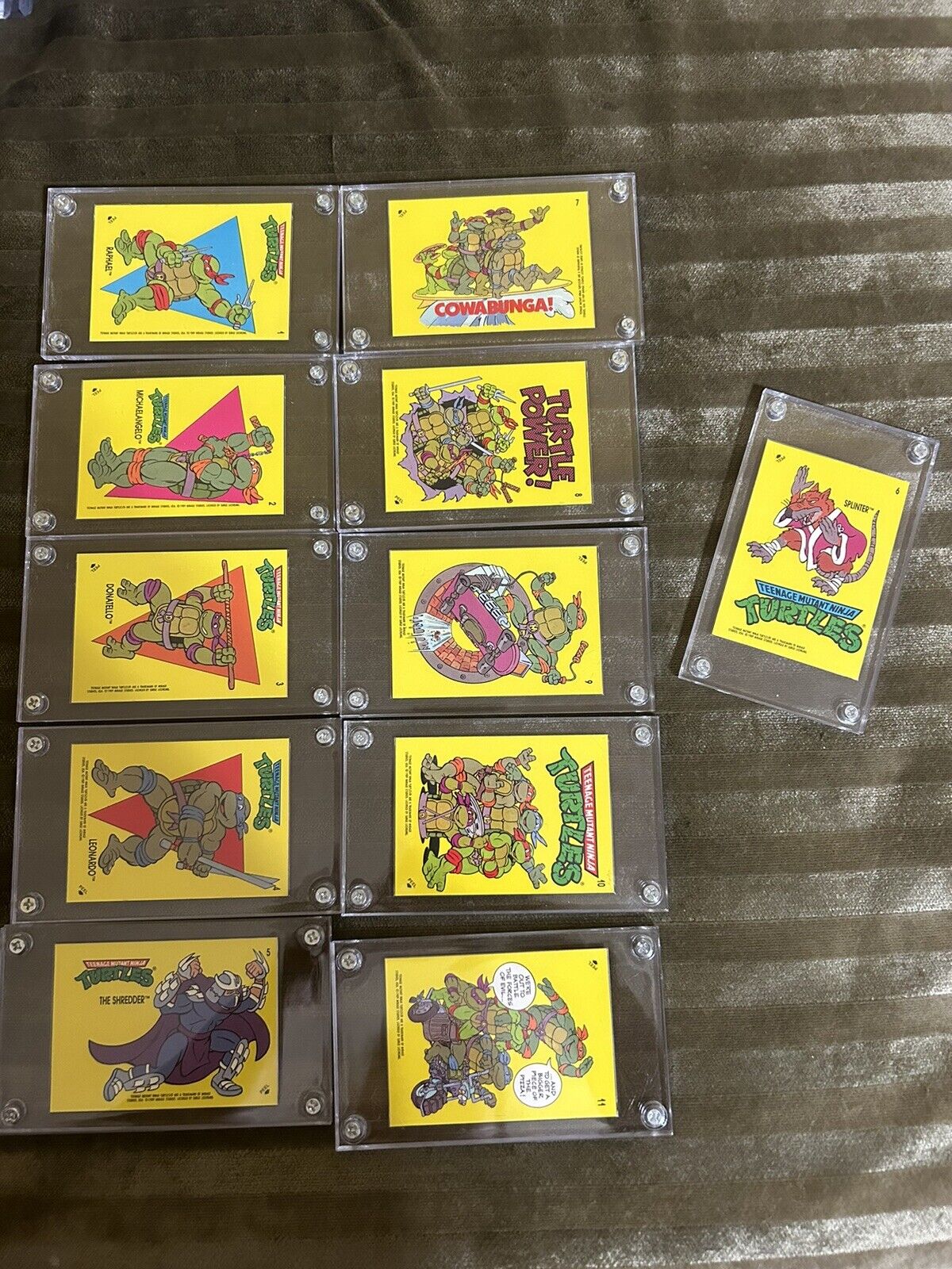 1989 Topps, Series 1, Teenage Mutant Ninja Turtles, Sticker Set, Picture A