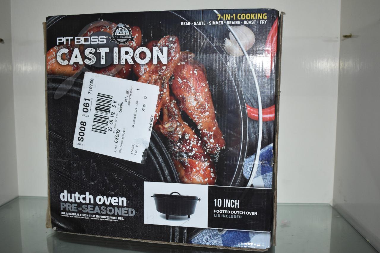 Pit Boss 10 in Cast Iron Dutch Oven Black 68009 NIB