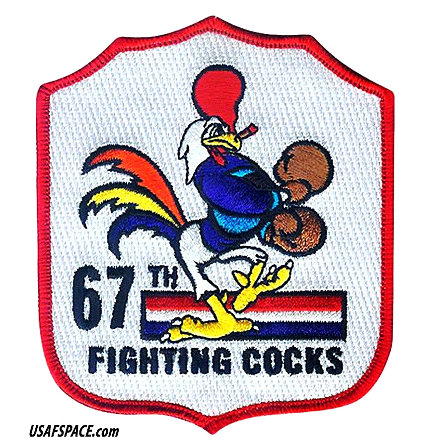 USAF 67th FIGHTER SQUADRON -67 FS-F-15 Eagle-FIGHTING COCKS- VEL Heritage PATCH