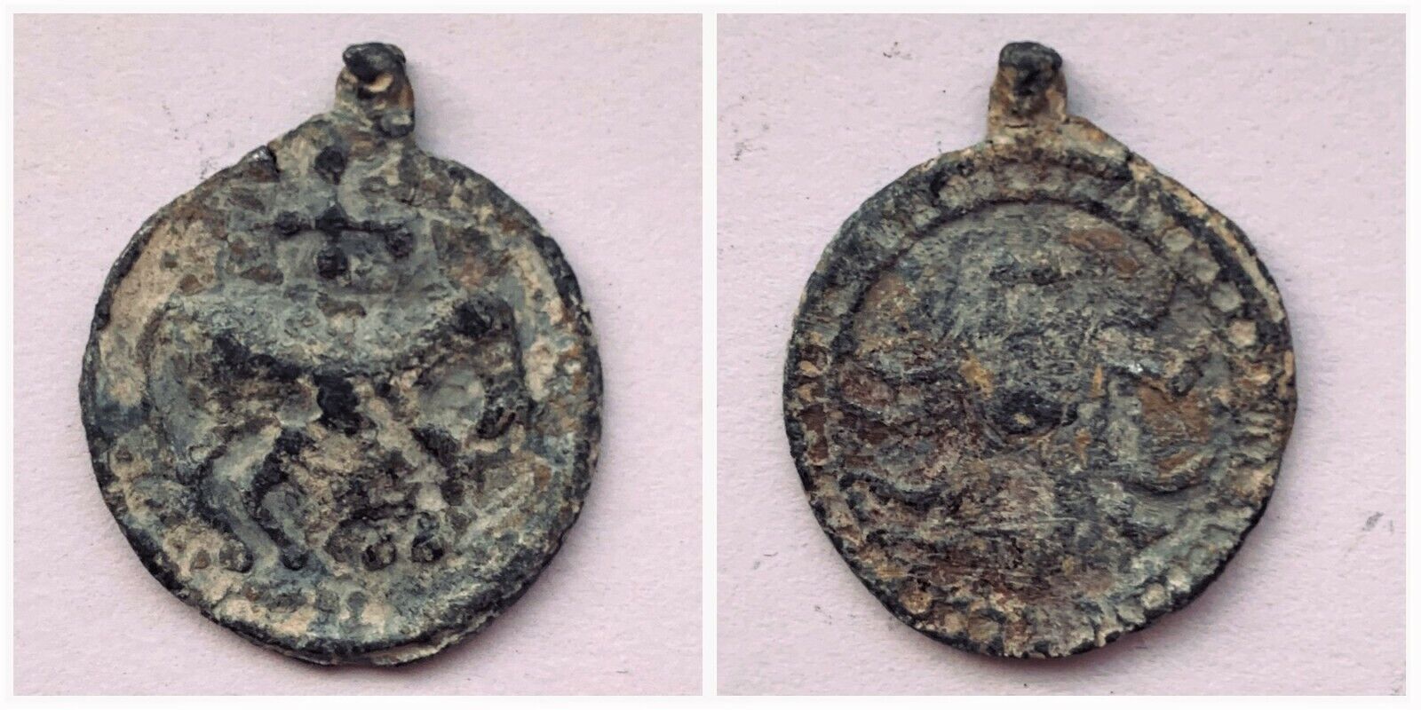 Zurqieh - Ancient Lead Pendant (Circa 12th-14th centuries AD) 5.4g Very Rare