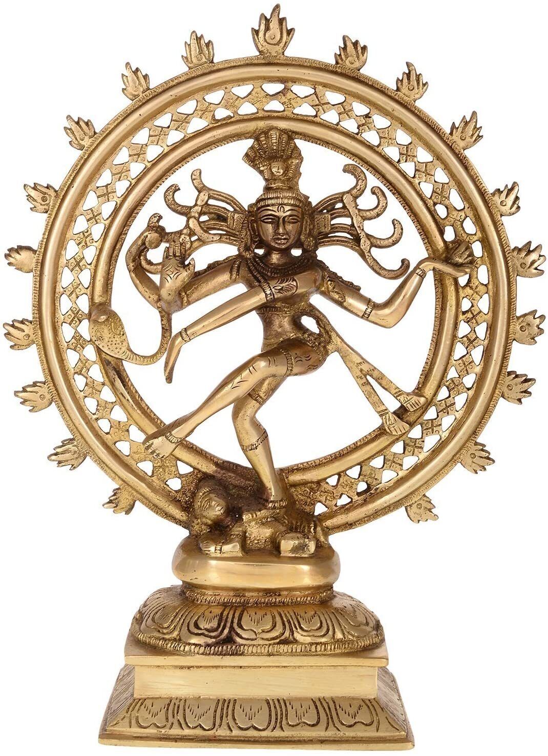 Lord Dancing Shiva Metal Brass Statue Natraj Idol Sculpture Figurine 15 inch