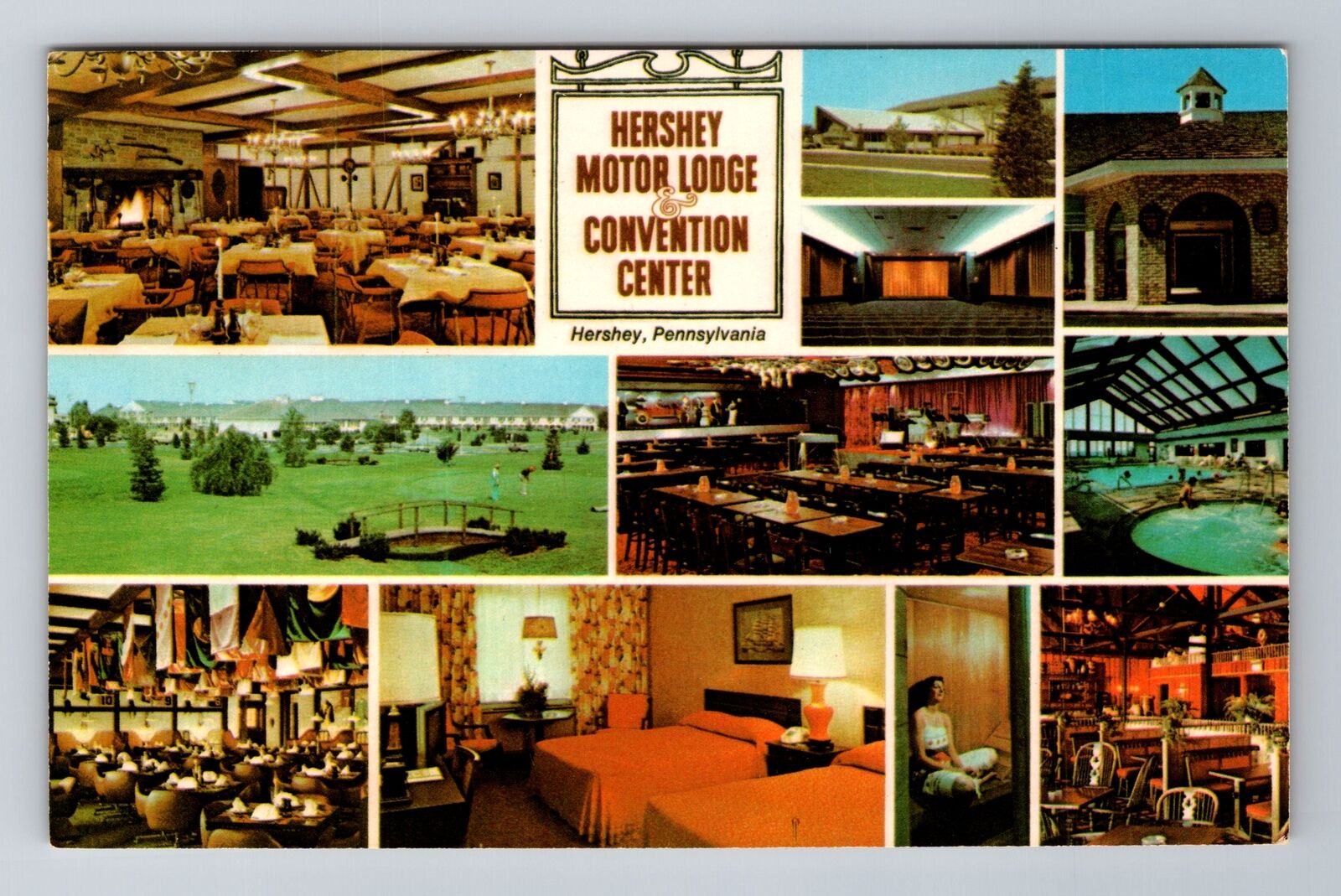Hershey PA-Pennsylvania, Motor Lodge & Convention Center, Vintage Postcard