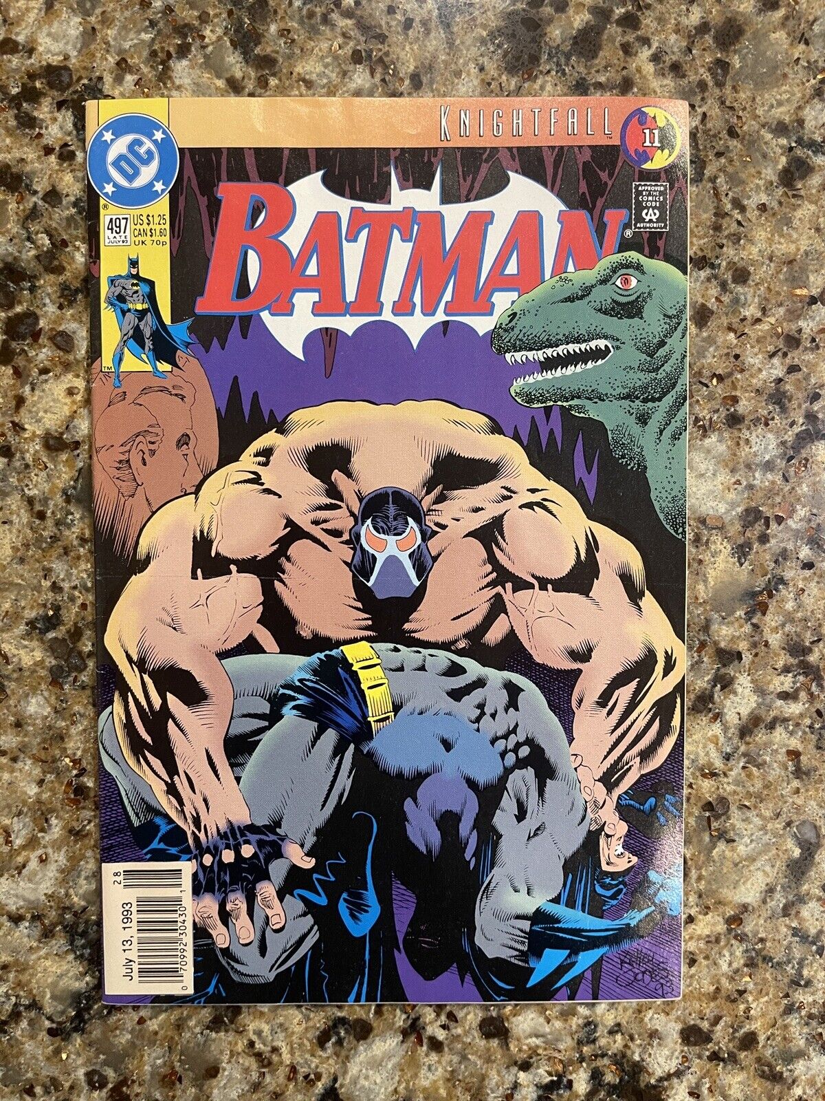 1993 DC Comics Batman #497 Bane Breaks Batman's Back NEWSSTAND