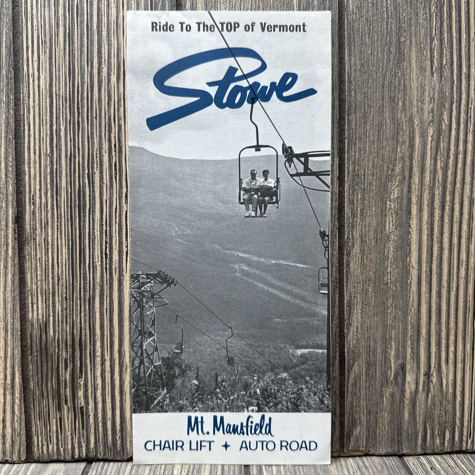Vintage Stowe Mt Mansfield Chair Lift Auto Road Brochure
