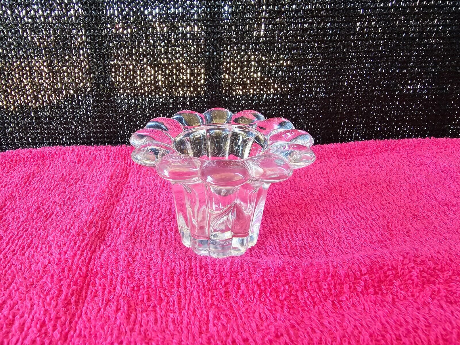 Borgonovo Queen Clear Glass Candle Stick Holder - MADE IN ITALY