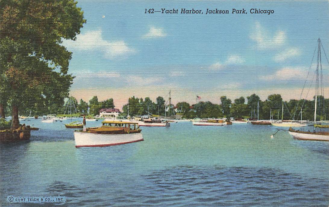 c1930s-40s Yacht Harbor Jackson Park  Chicago IL P491