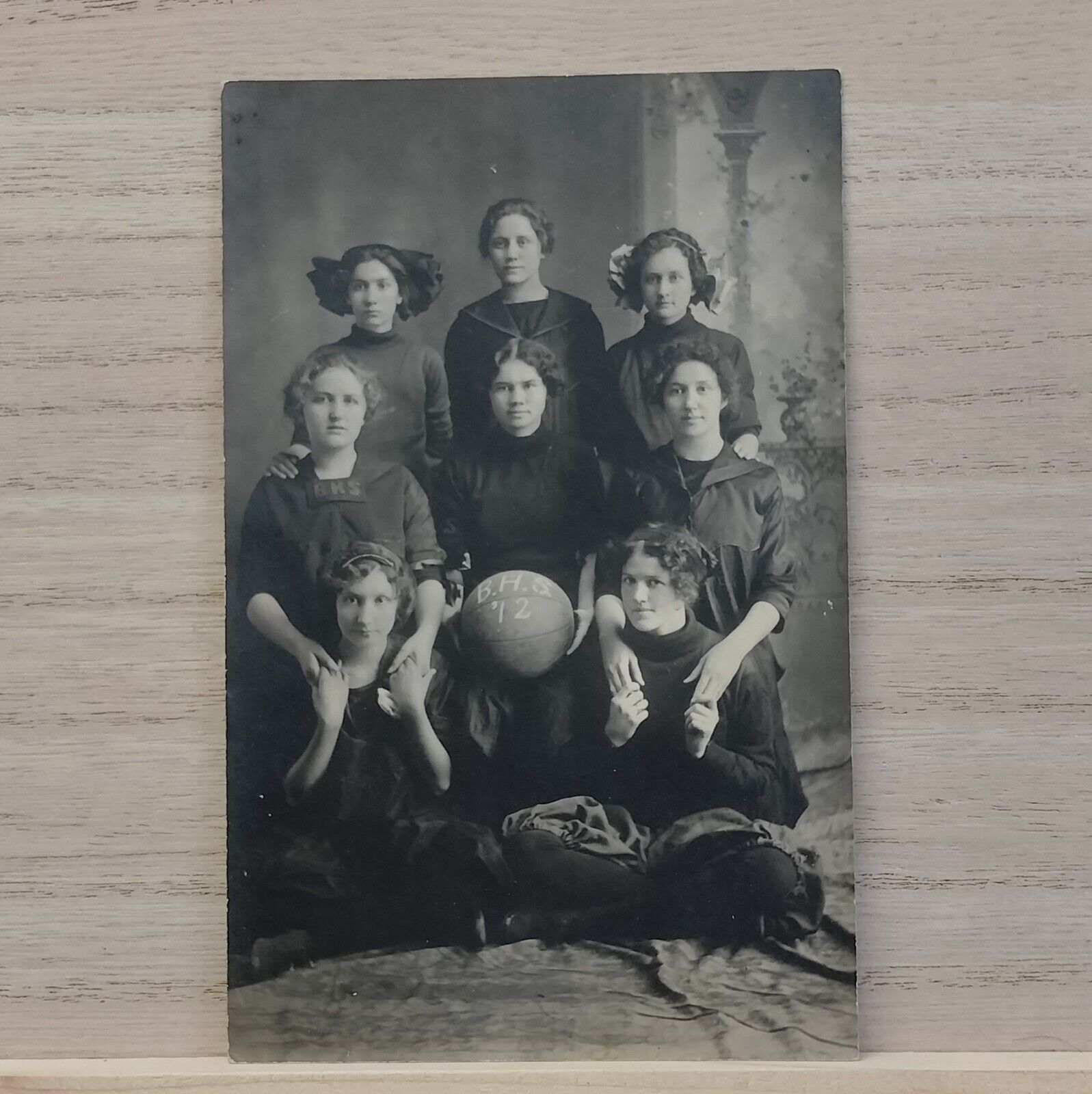 1912 B.H.S. Women's Basketball Team Postcard