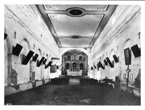 Interior of Mission San Juan Bautista 1893 California Old Photo