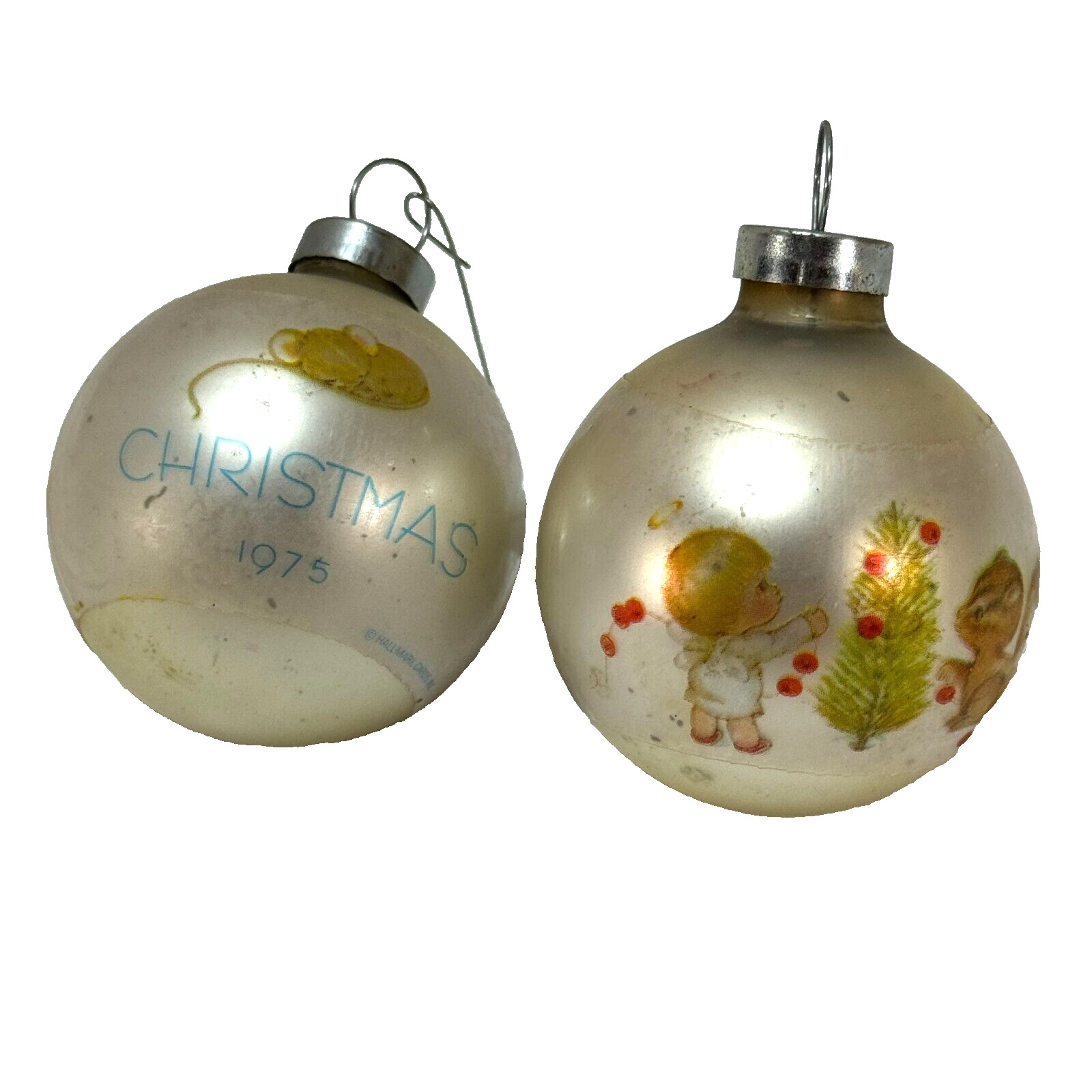 Vintage Hallmark Christmas Ornaments 1975 Little Miracles