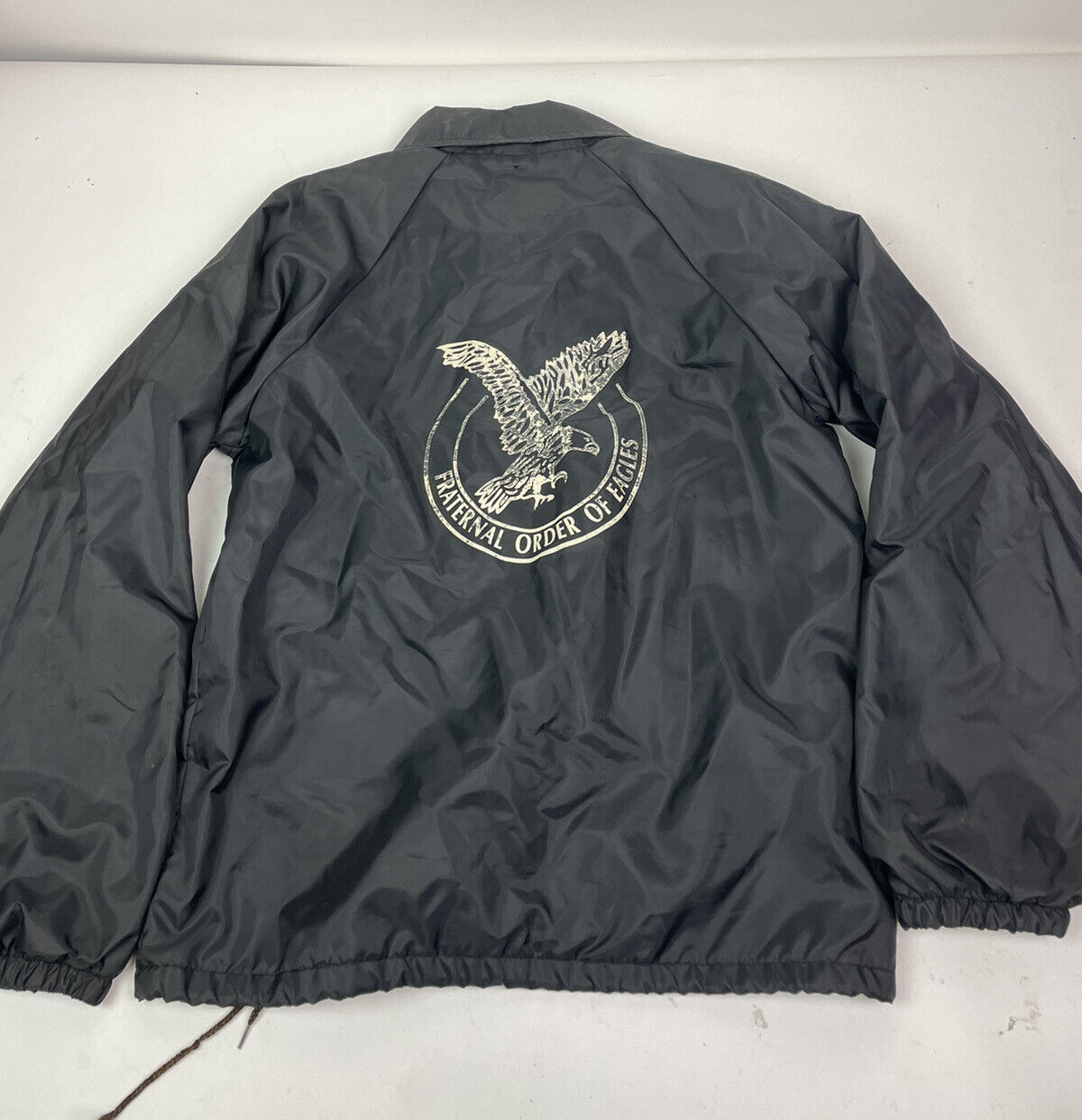 Vintage Fraternal Order of Eagles Wind Breaker Jacket USA Sz Large