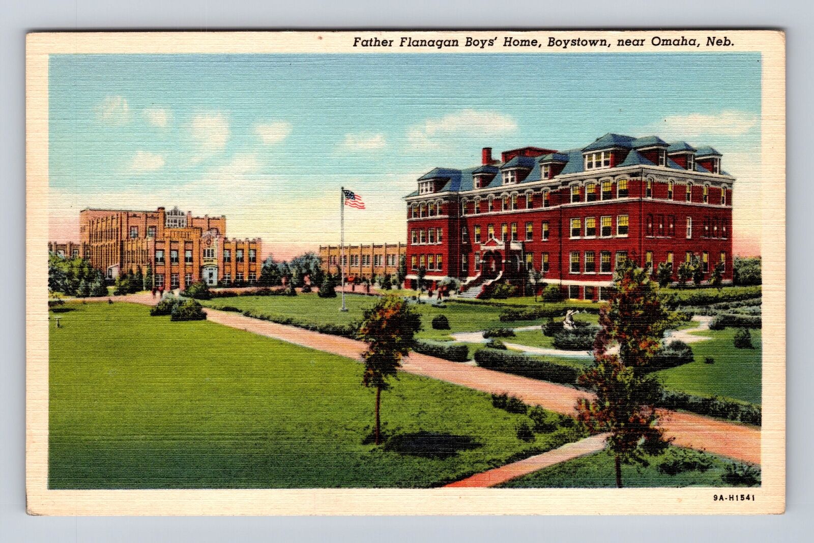 Omaha NE-Nebraska, Father Flanagan Boys\' Home, Antique, Vintage Postcard