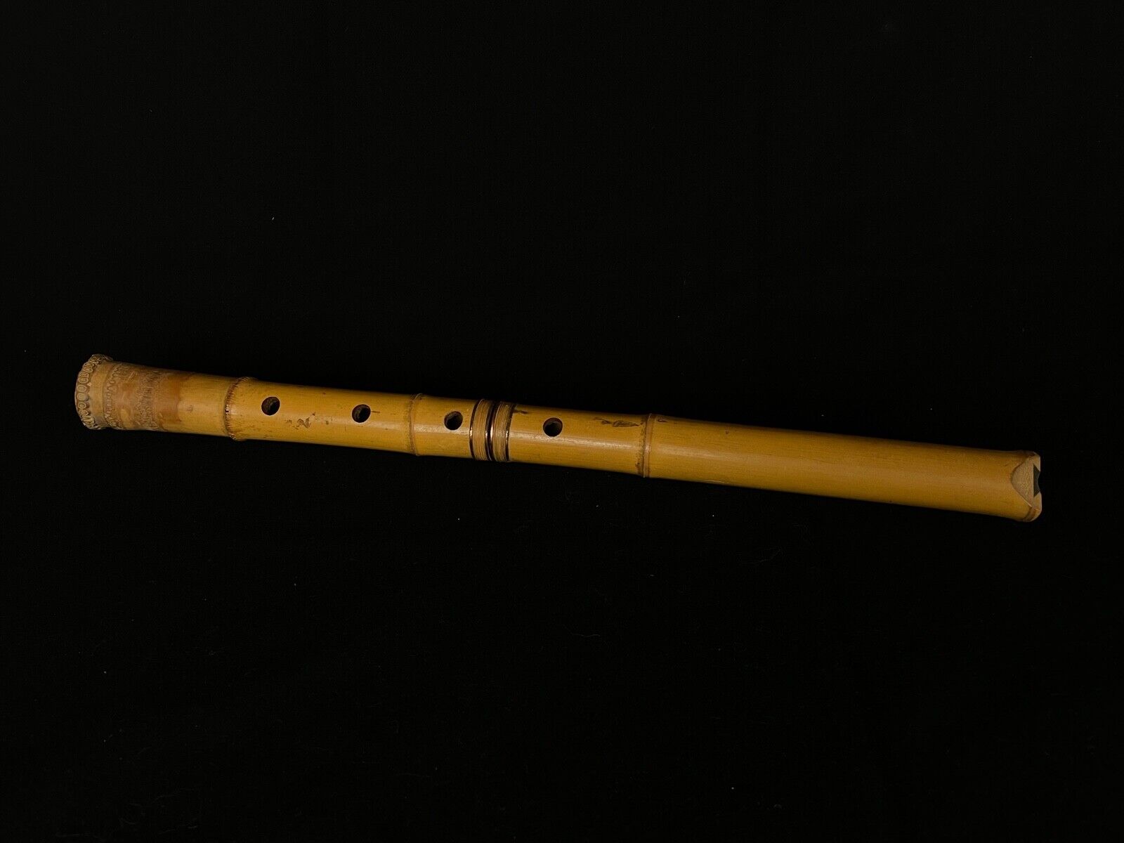 Japanese Antique Shakuhachi Bamboo Flute L56cm (e108)