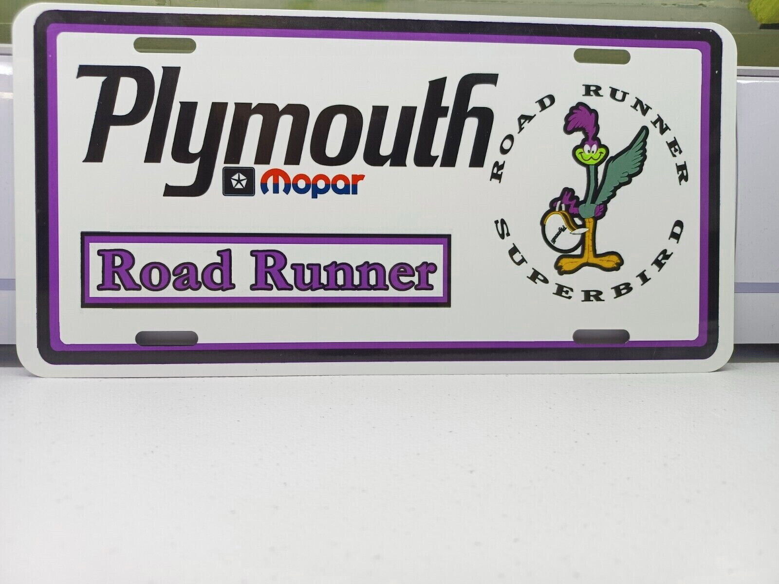 Vintage looking Plymouth Super Bird - License Plate  1970's