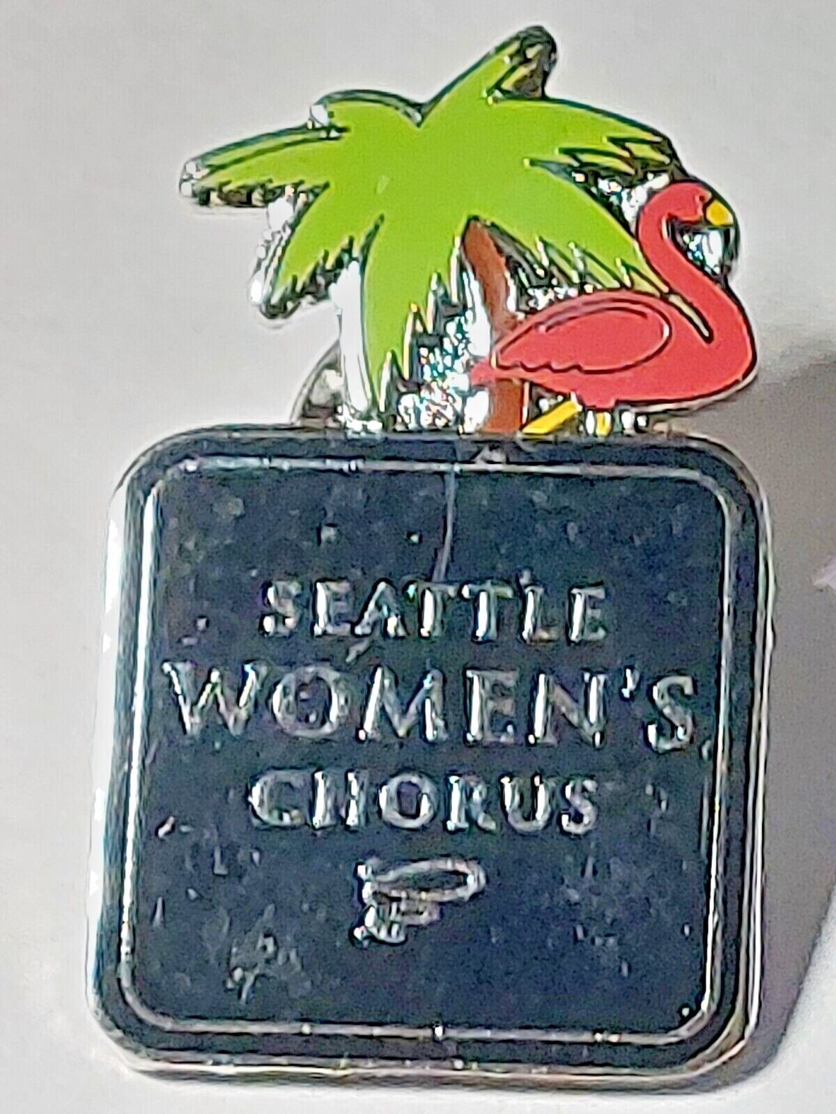 Seattle Women\'s Chorus Silver Tone Enamel Lapel Pin Souvenir 
