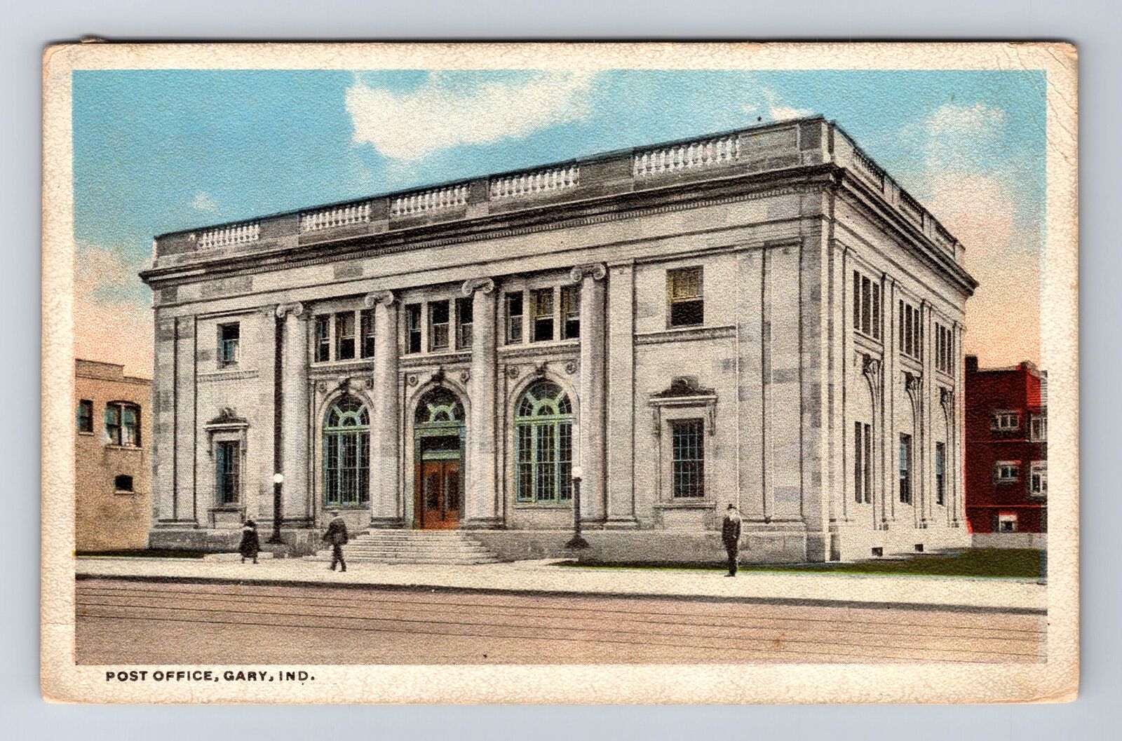 Gary IN-Indiana, United States Post Office, Antique Vintage PC Souvenir Postcard