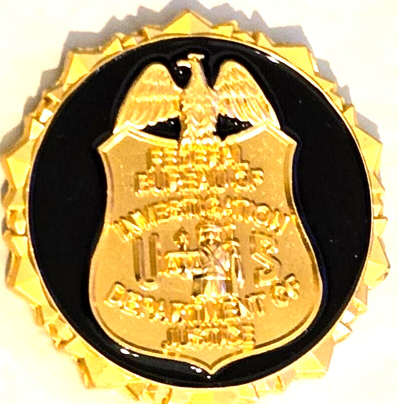 RARE FBI 10 K GOLD PLATED 1.69 INCH MINT CHALLENGE COIN LEO