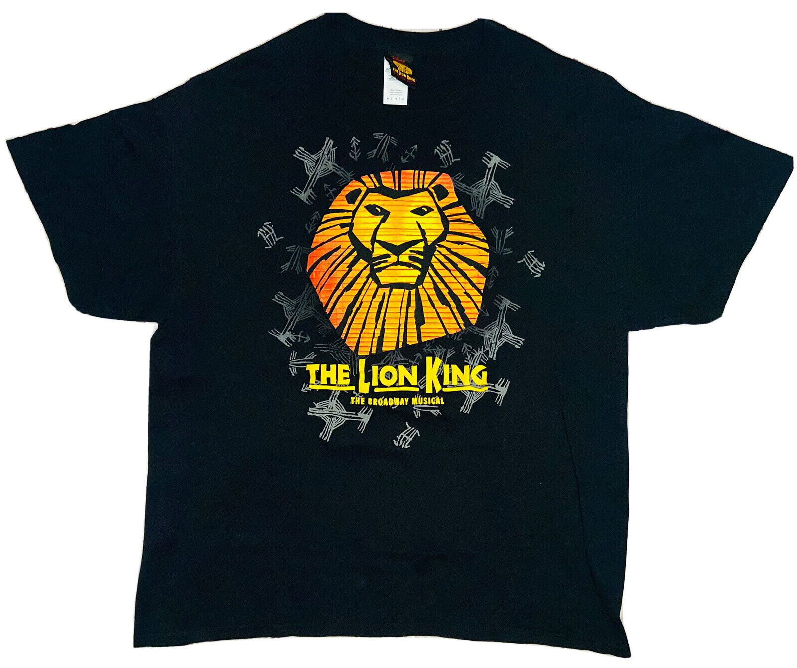 Disney\'s The Lion King Broadway Musical Y2K Men\'s Black Shirt; Size XL