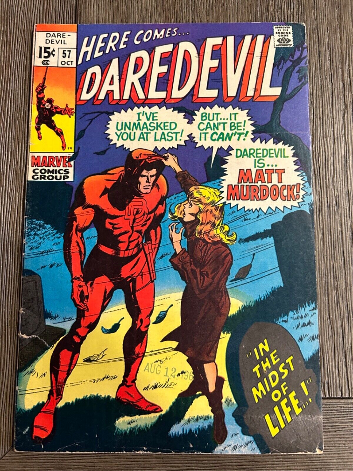 Daredevil #57 1969 Daredevil is... MATT MURDOCK