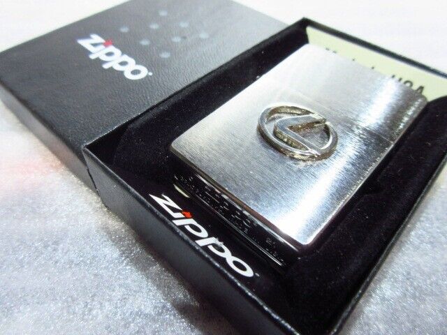 Zippo Lexus Emblem Logo Silver Brass Oil Lighter Regular Case Japan
