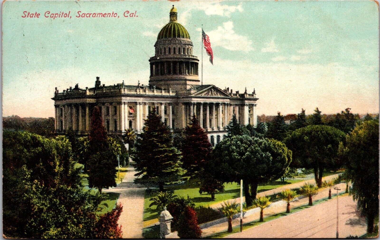 1909 State Capitol Building Sacramento California CA Vintage Postcard L67