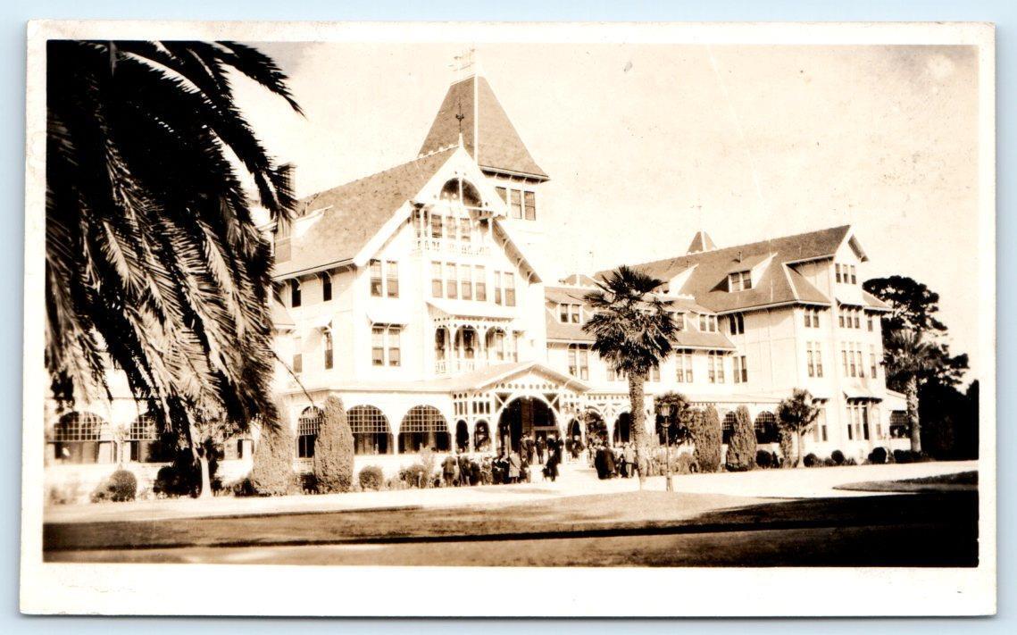 RPPC MONTEREY COUNTY, CA California ~Roadside  HOTEL DEL MONTE  c1910s Postcard
