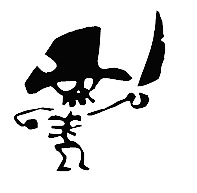 pirate skeleton funny vinyl decal car bumper sticker 136