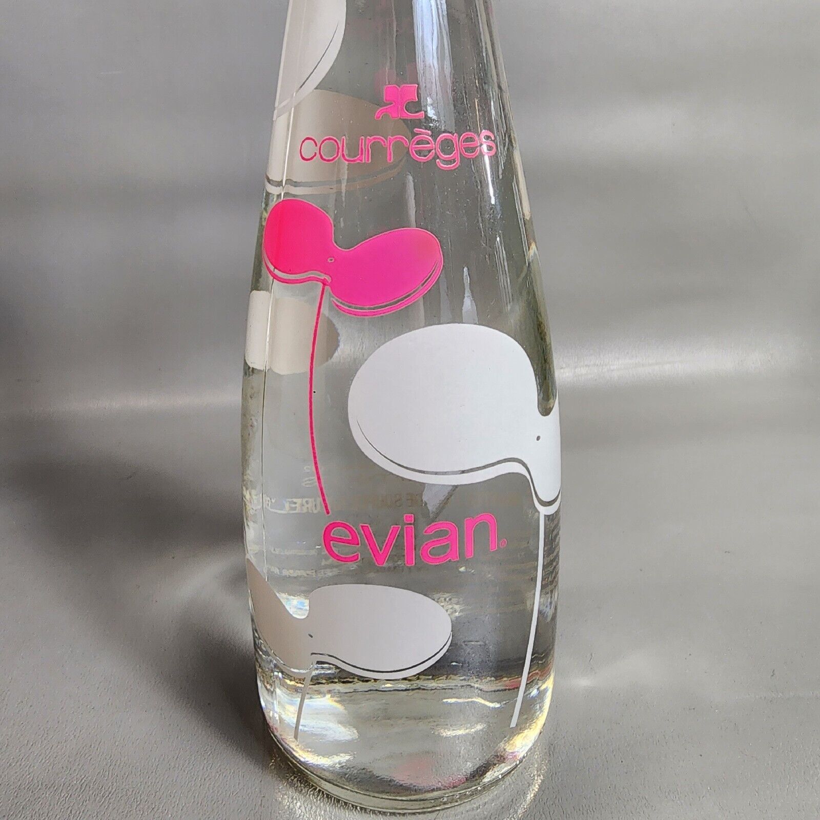 Evian Limited Edition 2012 Courreges Glass Bottle French Designer Unopened