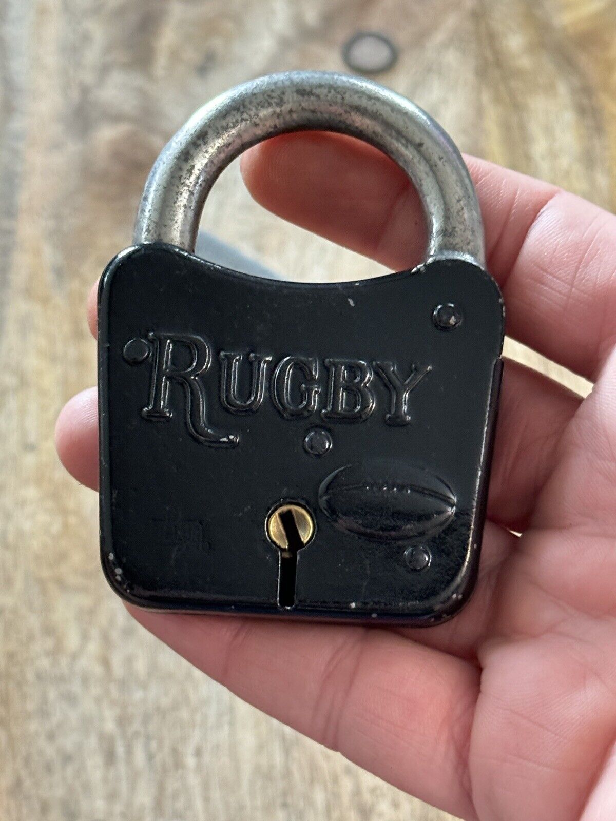 Vintage Old Rugby Padlock No Key Lock